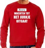 Bellatio Decorations Shoppartners Bv Kerst is: wachten tot het jurkje uitgaat Kerst Sweater / Kerst trui rood voor heren - Kerstkleding / Christmas outfit XL