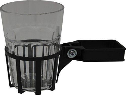 Angerer Bekerhouder voor schommelbank vierkant ijzergrijs, incl. beker transparant, 980/0003