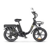 OUXI Q11 Vélo pliant électrique - Fatbike - 20 pouces - Moteur 250W - 7 vitesses - Autonomie 50 km - Freins à disque hydrauliques - Noir