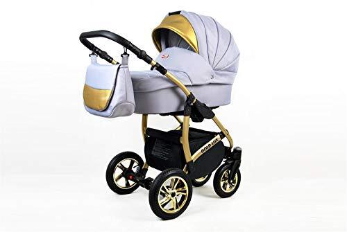 SaintBaby Kinderwagen 3in1 Set Isofix Buggy Baby Autostoeltje Gold-Deluxe by Silver 2in1 zonder autostoel