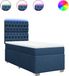 vidaXL Boxspring met matras Stof Blauw 80x200 cm