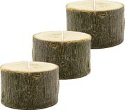PartyDeco Porte-noms - Tranche d'arbre - Mariage - 50 pièces - 3-4 cm - Bois - Brun
