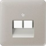 Jung Couvercle pour boîtes de connexion IAE/UAE, 2 x 8 pôles, aluminium anodisé, série CD, platine CD 569-2 UA PT
