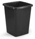 Poubelle, 90 litres, 6 pièces, noir, plastique