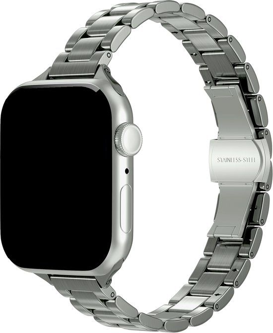 Selencia Slim Steel schakelbandje voor de Apple Watch | 38/40/41/42 mm - Zilver