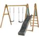 Kangui Windi Portique Balançoire Et Toboggan En Bois - Gris