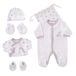 KINOUSSES - Geboorteset voor baby's, fluweel, voor pasgeborenen, uniseks, meisjes en jongens, set babykleding