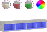 vidaXL Tv-meubels met led-verlichting 2 st 80x30x30 cm betongrijs