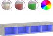 vidaXL Tv-meubels met led-verlichting 2 st 80x30x30 cm betongrijs