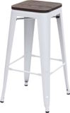 MCW Barkruk MCW-A73 - Wit - Metaal - Industrieel Ontwerp - Stapelbaar