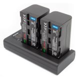 ChiliPower NP-F750 Sony USB Duo Kit - Jeu de batteries pour appareil photo