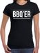 Bellatio Decorations BBQ-ER BBQ / Barbecue T-shirt Zwart - Cadeau Shirt voor Dames - Verjaardag / Moederdag Kado S