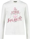 CMP Meisjes-T-shirt Lange mouw biologisch katoen 6 jaar Wit/Roze
