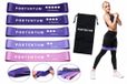PORTENTUM Set van 5 Mini Band Weerstandsbanden voor Fitness, Yoga & Pilates