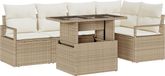vidaXL Banc de jardin beige et crème