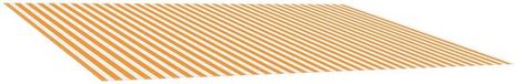 vidaXL Tissu de remplacement pour parasol Jaune et Blanc 480 cm
