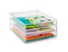 Osco A3TP Papiersorteerder Voor Documenten, Met 3 Laden, Helder Acryl, Doorzichtig