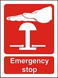 Seco Noodstop - Rood bord, 75mm x 100mm - Zelfklevend Vinyl