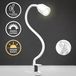 B.K.Licht Klemlamp - LED - Wit - Draaibaar - GU10 - 3.000K - 400Lm - 5W