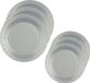 Santex Set de assiettes pour fêtes/anniversaires - 20x pièces - argent - 17 cm et 22 cm