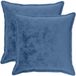 vidaXL - Housse de coussin - 2 pièces - BOIS - Bleu clair - 60 x 60 cm - Flanelle