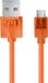 Top Gift Sp. z o.o. Sp. Komandytowa ESPERANZA Micro USB 2.0 A naar B kabel, oranje | 1,0 meter | Transparant