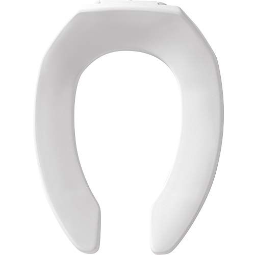 Bemis 1955SSCT 000 Commercial Heavy Duty Open Front Toilet Seat - Elongated - White