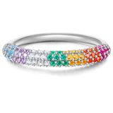 Glanzstücke München Ring Zilver Zirkonia Rood Maat 52