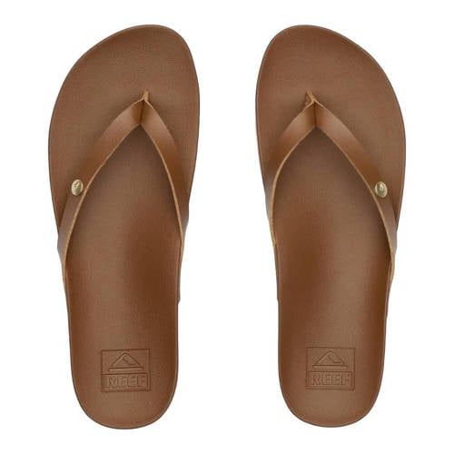 Reef Vista Ivy leren teenslippers bruin