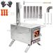 Solidchoice - Poêle à bois pour tente, poêle en acier portable avec conduit de fumée
