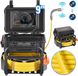 VEVOR Kanaalcamera, 70 m, zelfnivellerende buisinspectiecamera met 512 Hz zender, afstandsmeter, 9 inch scherm, 1080P HD-buiscamera met 12 leds en 32 GB kaart voor kanaalbuizen, endoscoop