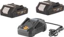 Procraft Starterset 20 V 20/4A snellader + 2x 20/2A accu 2,0 Ah