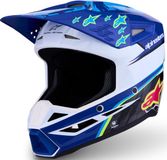 Alpinestars S-M3 Falcon Jeugd motocrosshelm Blauw/wit/zwart Maat L