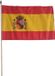 Merkloos / Sans marque Promex Gmbh Luxe grote zwaaivlaggen Spanje - 30 x 45 cm - op lange stok - feestartikelen en versieringen - Handvlaggen