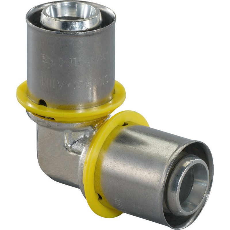 Uponor MLC-G gas pers kniekoppeling 90deg 20mm