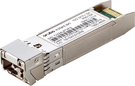 Aruba Instant On 10G SFP+ LC SR 300m OM3 MMF Fiber Optic Transceiver Module