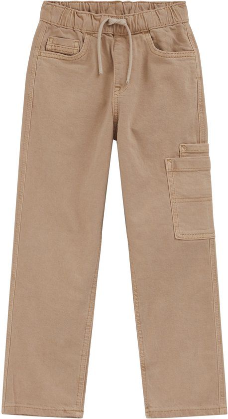 WE Fashion Jongens loose fit jeans met elastische tailleband en aantrekkoord