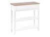 HOMCOM Table console multifonctionnelle Table d'appoint 75,6x27,5x80,5 cm Bois naturel Blanc