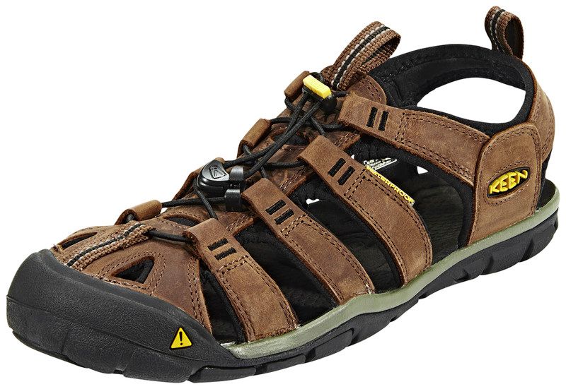 KEEN Clearwater CNX Leather Sandalen Heren bruin 2018 US 8.5 EU 41