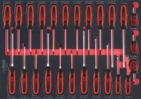 KS TOOLS ERGOTORQUEplus 25-delige schroevendraaierset in systeeminzetstuk 1/1