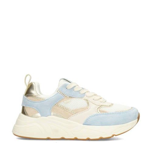 POSH by Poelman Rosie chunky sneakers ecru/lichtblauw