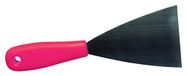 Maya Professional Tools 88082-3 spatel, roestvrij staal, vast met plastic handvat, FBK/levensmiddelhygiëne, 80 mm, rood