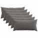 vidaXL - Kussensloop - 6 stuks - HEERLEN - Donkergrijs - 40 x 80 cm - corduroy