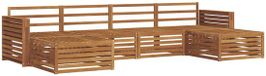 vidaXL - Buiten - bank - set - 6 - st - Naturel - Massief - Acacia - Hout