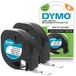 DYMO LetraTag originele plastic labels | Zwart afdrukken op witte etiketten | 12 mm x 4 m | Zelfklevende multifunctionele labels voor LetraTag labelprinters | 2 stuks