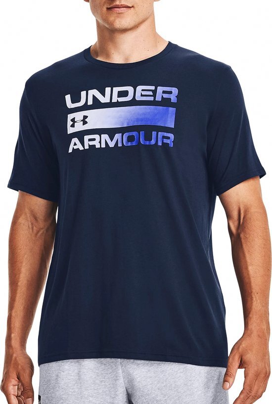 Under Armour UA TEAM ISSUE WORDMARK T-shirt met korte mouwen voor heren met grafisch ontwerp, loszittende sport- en fitnesskleding voor heren