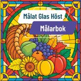 Målat Glas Höst Målarbok: Invecklade mönster inspirerade av höstens naturliga skönhet i en klassisk glasmålningsstil för lugn målning