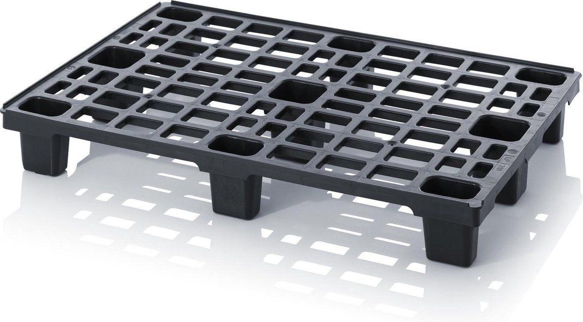Huchem Kunststof Pallet 1200 x 800 mm Zwart - Nieuw