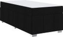 vidaXL Cadre de lit avec matelas, noir, 90 x 200 cm, tissu