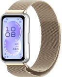 By Qubix Qubix - Milanese bandje - Vintage goud - Geschikt voor Huawei Band 11 / 11 pro
